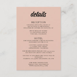 Tarjeta De Recepción Mountain Lake Wedding