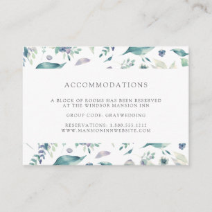 Tarjeta De Recepción Mountain Meadow   Alojamiento en Hotel Boda