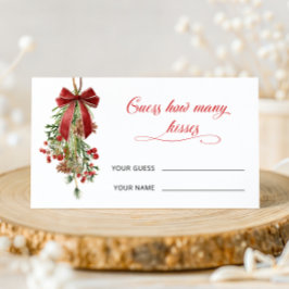 Tarjeta De Recepción Muérdago festivo Adivina cuántos besos