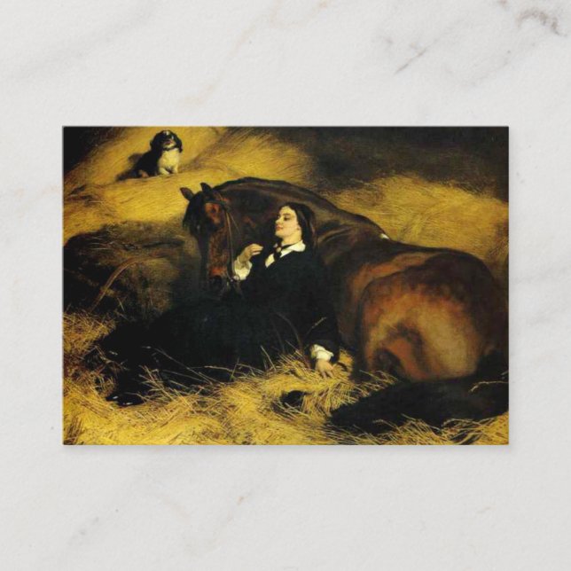 Tarjeta De Recepción Mujer y caballo (Anverso)