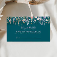 Multicolor Flor silvestre Green Diaper Raffle Tick