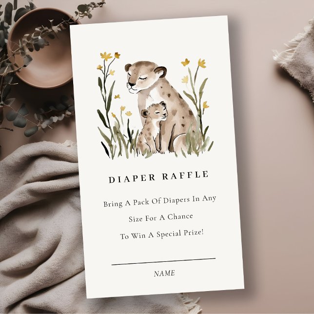 Tarjeta De Recepción Mum Baby Tiger Foliage Diaper Raffle Baby Shower (Subido por el creador)