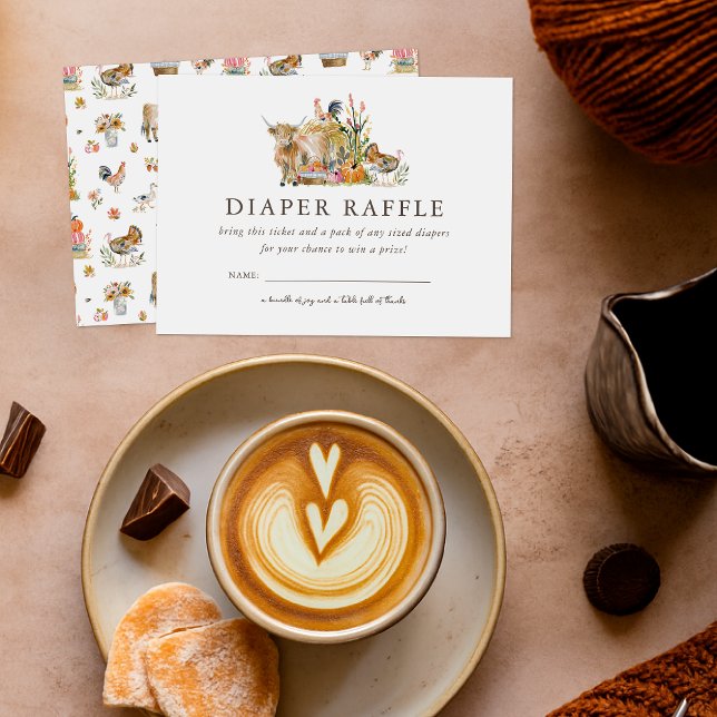 Tarjeta De Recepción Muy agradecido por ti | Baby Shower Diaper Raffle (Subido por el creador)