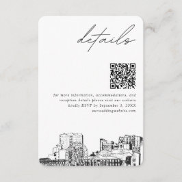 Tarjeta De Recepción Myrtle Beach Wedding Detalles del código QR pequeñ