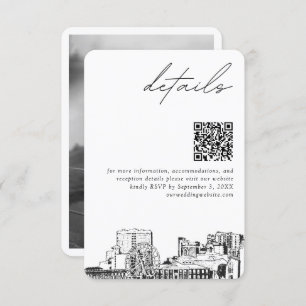Tarjeta De Recepción Myrtle Beach Wedding Detalles del código QR pequeñ