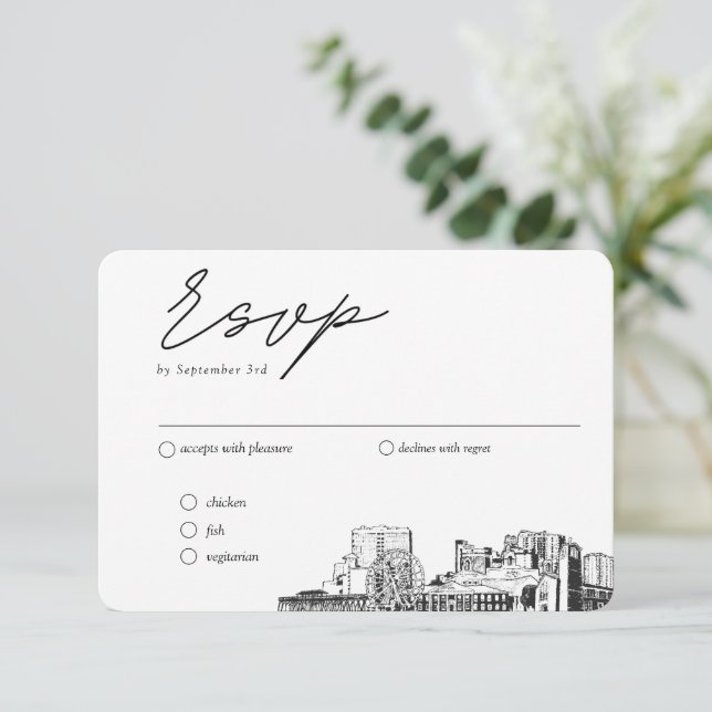 Tarjeta De Recepción Myrtle Beach Wedding Opciones tradicionales de com (Anverso de pie)