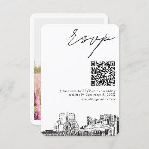 Tarjeta De Recepción Myrtle Beach Wedding RSVP Código QR Pequeño