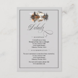 Tarjeta De Recepción Mystic Autumn QR Code Enclosure Card