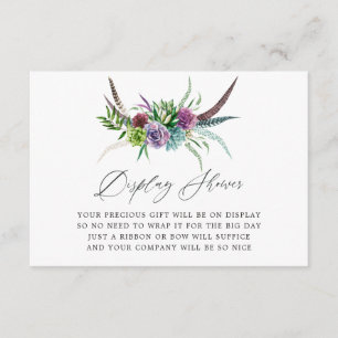 Tarjeta De Recepción Mystical Boho Succulum Shower Display