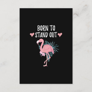 Tarjeta De Recepción Nacido Para Destacar A Los Amantes Del Flamingo Al