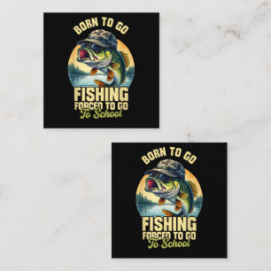 Tarjeta De Recepción Nacido para ir de pesca Escuela obligatoria divert