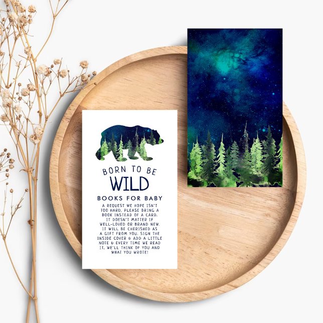 Tarjeta De Recepción Nacido para ser salvaje solicitud de libro de Baby (Subido por el creador)