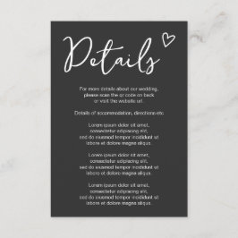 Tarjeta De Recepción Nada Fancy Ama Simplemente El Código QR Simple