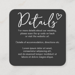 Tarjeta De Recepción Nada Fancy Ama Simplemente El Código QR Simple