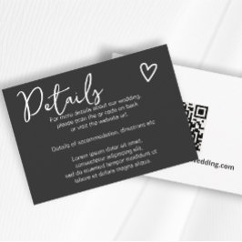 Tarjeta De Recepción Nada Fancy Ama Simplemente El Código QR Simple