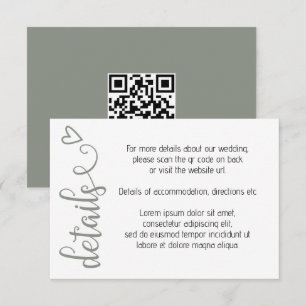 Tarjeta De Recepción Nada Fancy Ama Simplemente El Código QR Simple