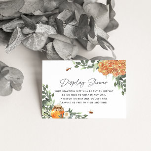 Tarjeta De Recepción Naranja Blossom Honey Bee Display Shower