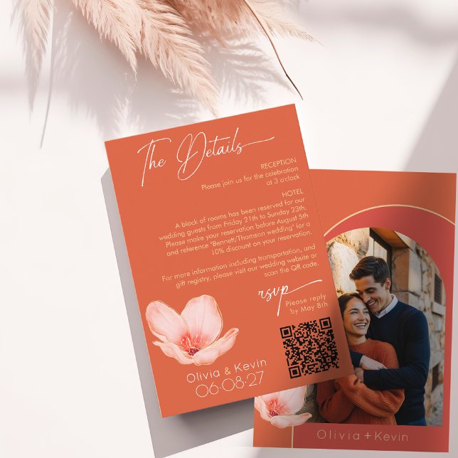 Tarjeta De Recepción Naranja brillante Verona puesta de sol arcada Foto (Subido por el creador)