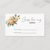 Naranja cítrica - adivina cuántos besos juego de b
