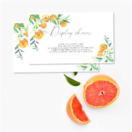 Tarjeta De Recepción Naranja cítrica - Exposición de ducha