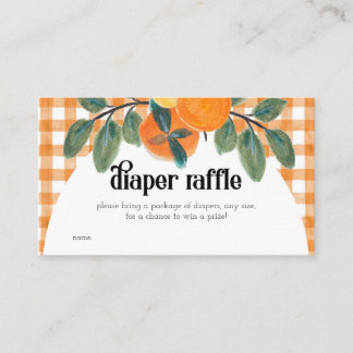 Tarjeta De Recepción Naranja Citrus Baby Shower Diaper Raffle