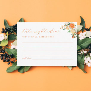 Tarjeta De Recepción Naranja Citrus Date Noche Ideas Ducha Nodal