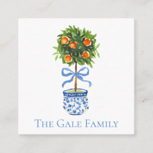 Tarjeta De Recepción Naranja de Chinoiserie Topiary, Personalizado Ging