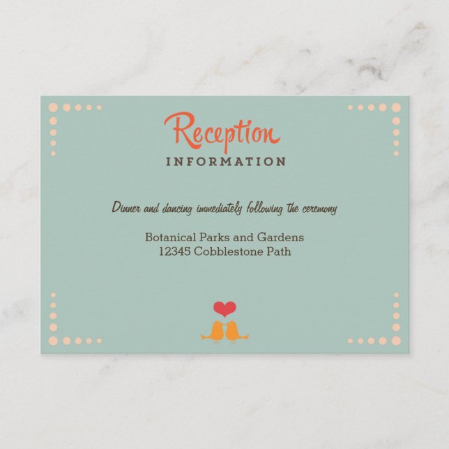 Tarjeta De Recepción Naranja de registro de vinilo retro Inserción de B (Anverso)