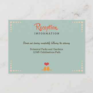 Tarjeta De Recepción Naranja de registro de vinilo retro Inserción de B