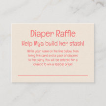 Naranja Floral Diaper Raffle Instrucciones y entra