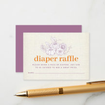 Naranja Purple Burlap Pequeña Calabaza Raffle