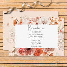 Naranja Quemado Boho Arco Floral Monograma Peach