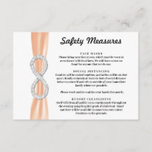 Naranja Ribbon Diamond Infinity Medidas de segurid