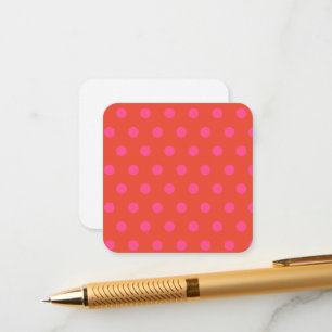 Tarjeta De Recepción Naranja rosado y rojo monogramado
