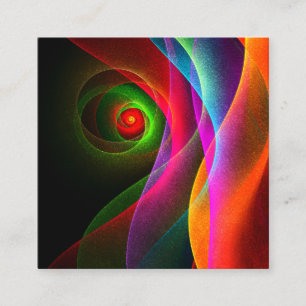 Tarjeta De Recepción Naranja Verde Rojo Patrón de arte abstracto modern