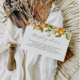 Tarjeta De Recepción Naranjas Citrus Summer Display Shower Baby Shower