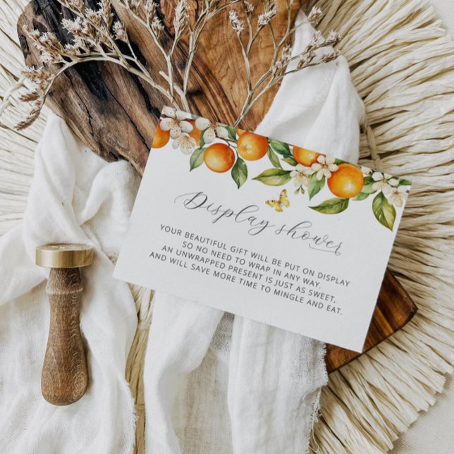 Tarjeta De Recepción Naranjas Citrus Summer Display Shower Baby Shower (Subido por el creador)