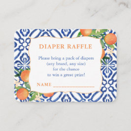 Tarjeta De Recepción Naranjas dulces de Positano Baby Shower Diaper Raf