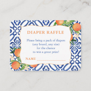 Tarjeta De Recepción Naranjas dulces de Positano Baby Shower Diaper Raf