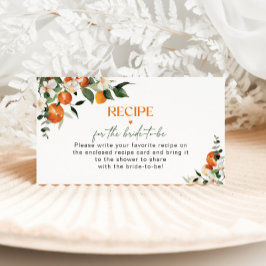 Tarjeta De Recepción Naranjas receta cítrica para que la novia sea