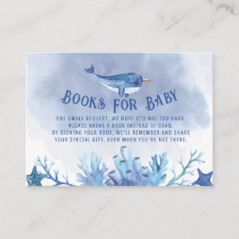 Tarjeta De Recepción Narwhal Under Sea Baby Shower Books for Baby