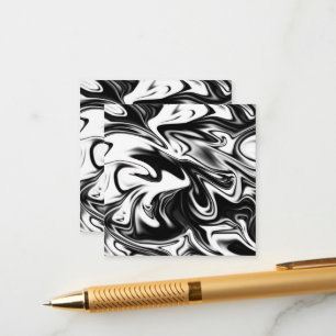 Tarjeta De Recepción "Natación cósmica: Elegancia de mármol blanco y ne