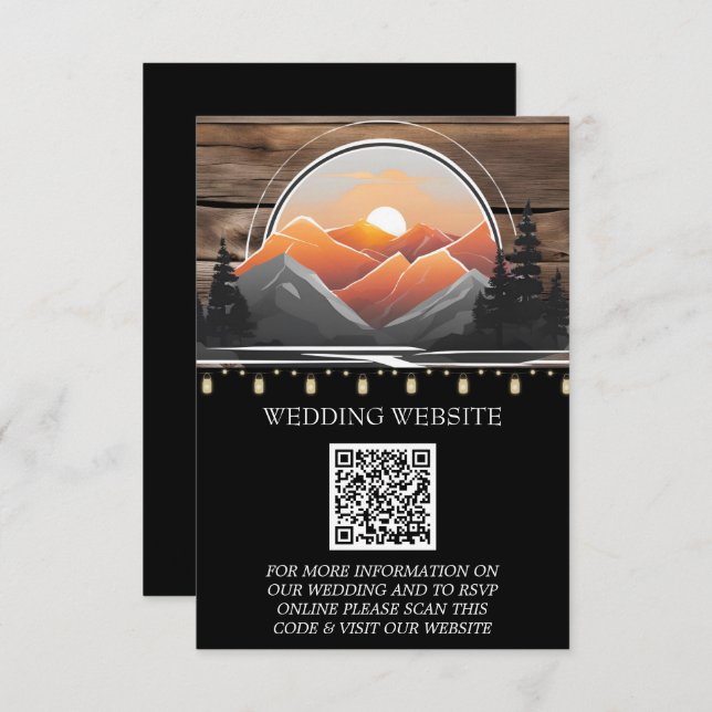 Tarjeta De Recepción Naturaleza del atardecer del bosque del valle de l (Anverso / Reverso)