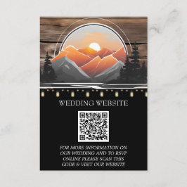 Tarjeta De Recepción Naturaleza del atardecer del bosque del valle de l