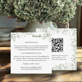 Tarjeta De Recepción Nature Inspired Wedding Info Cards