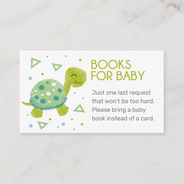 Tarjeta De Recepción Náutica de la tortuga trae un juego de Baby Shower (Anverso)