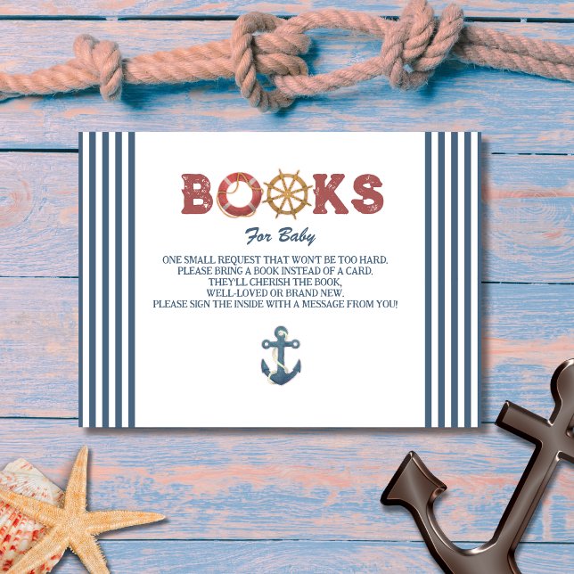 Tarjeta De Recepción Nautical Ahoy: Libros para bebés para bebé (Subido por el creador)