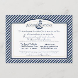 Tarjeta De Recepción Nautical Anchor Boat Diagonal Stripes Swirl Modern
