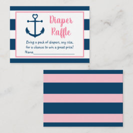 Tarjeta De Recepción Nautical Anchor Násica Nacida Nacida Diaper Raffle