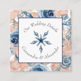 Tarjeta De Recepción Nautical Beach Wedding Seashells Starfish